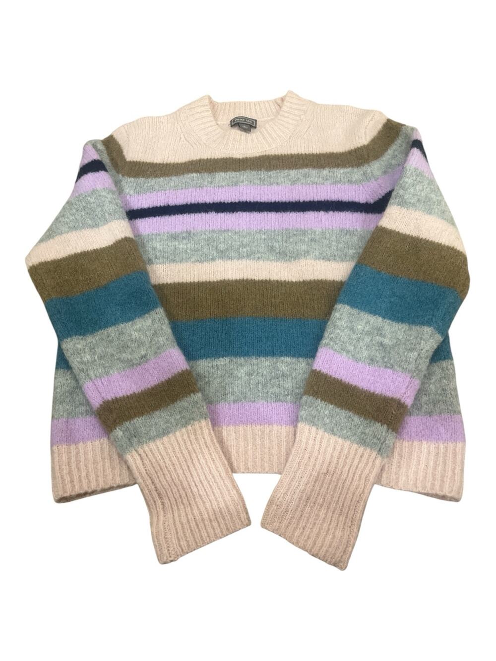Point Sur-J.Crew Sweater-Women-L-Alpaca-Color block stripe-crew Neck-Pullover-29